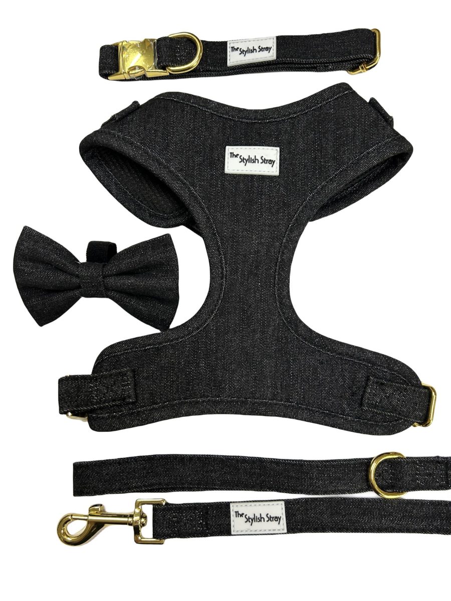Victorian Vanguard Harness Black Denim Set